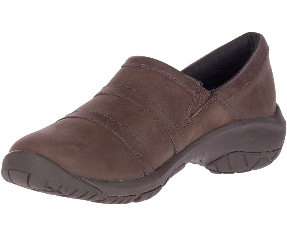 Slip On Senhora - Merrell Encore Moc 4 Couro - Marrom - TNL742608